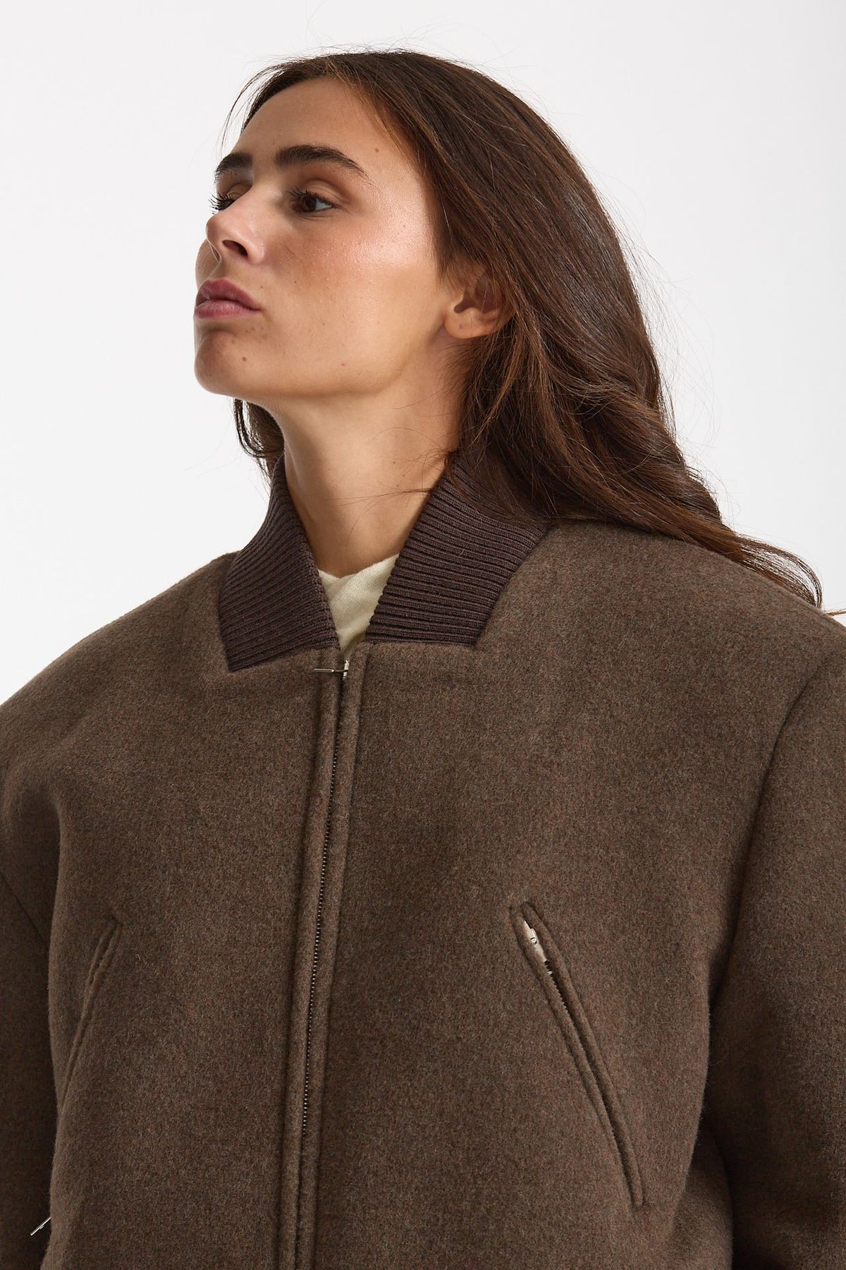 Bomber over crop marrone fango donna Seafarer - 7