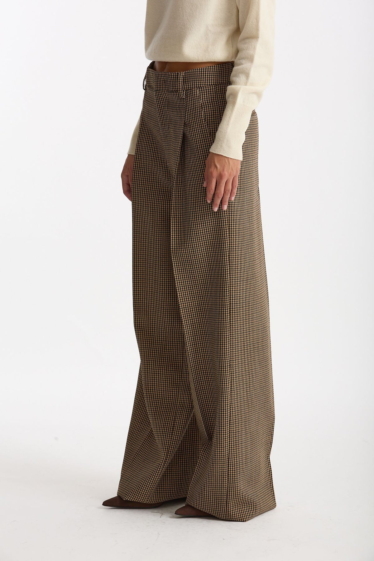 Pantalone ampio SASCIA Pied de poule donna Seafarer - 3