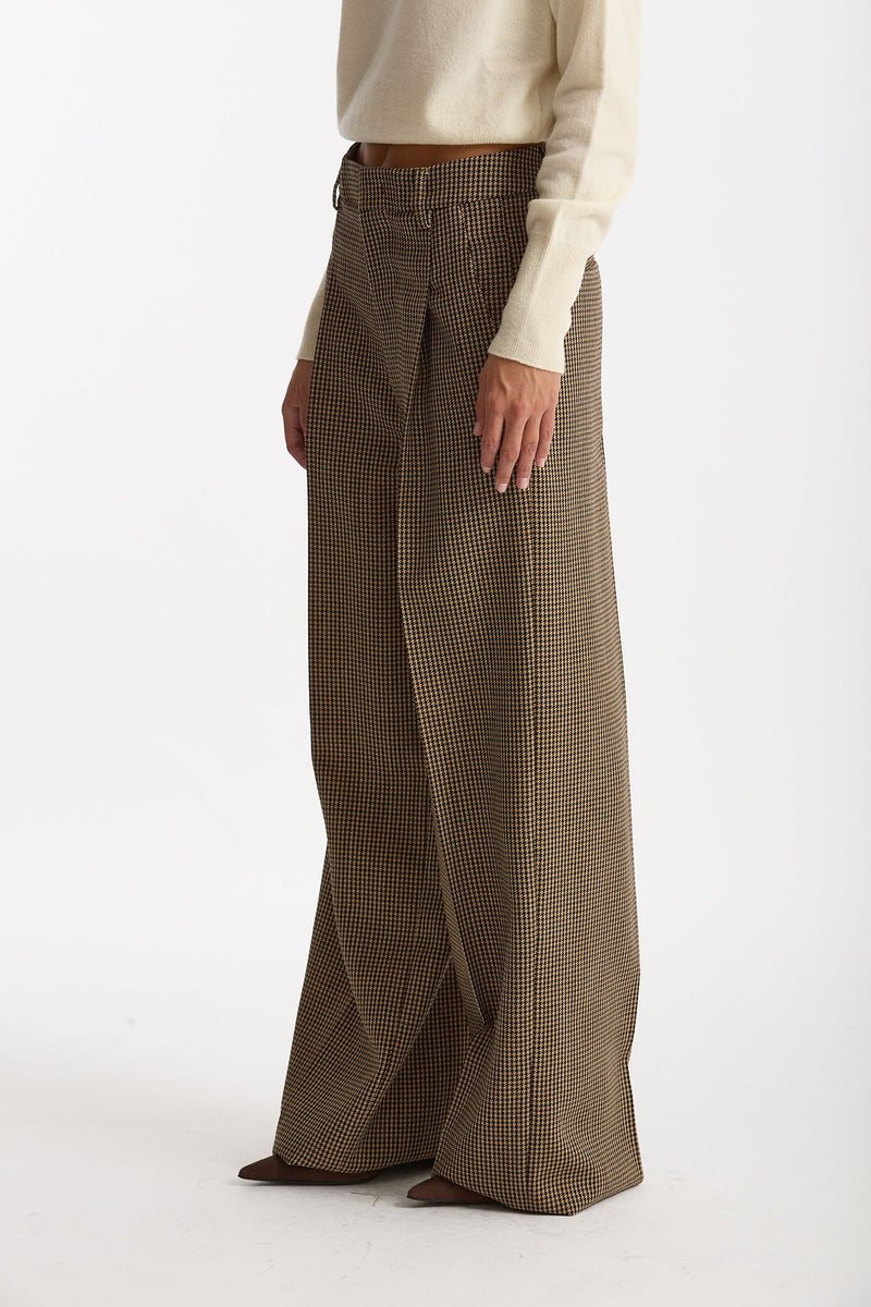 Pantalone ampio SASCIA Pied de poule donna Seafarer - 3