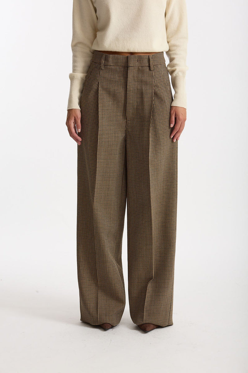 Pantalone ampio SASCIA Pied de poule donna Seafarer - 2
