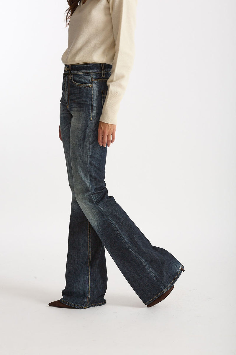 Jeans a zampa JULIET Vita alta donna Seafarer - 2