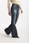 Jeans a zampa JULIET Vita alta donna Seafarer - 4