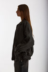 Giubbino over in pelle nero donna Myskin - 3