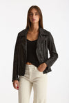 Giubbino in pelle nero donna Myskin - 1