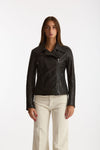 Giubbino in pelle nero donna Myskin - 4