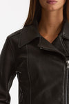 Giubbino in pelle nero donna Myskin - 5