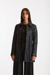 Soprabito in pelle blu donna Myskin - 1