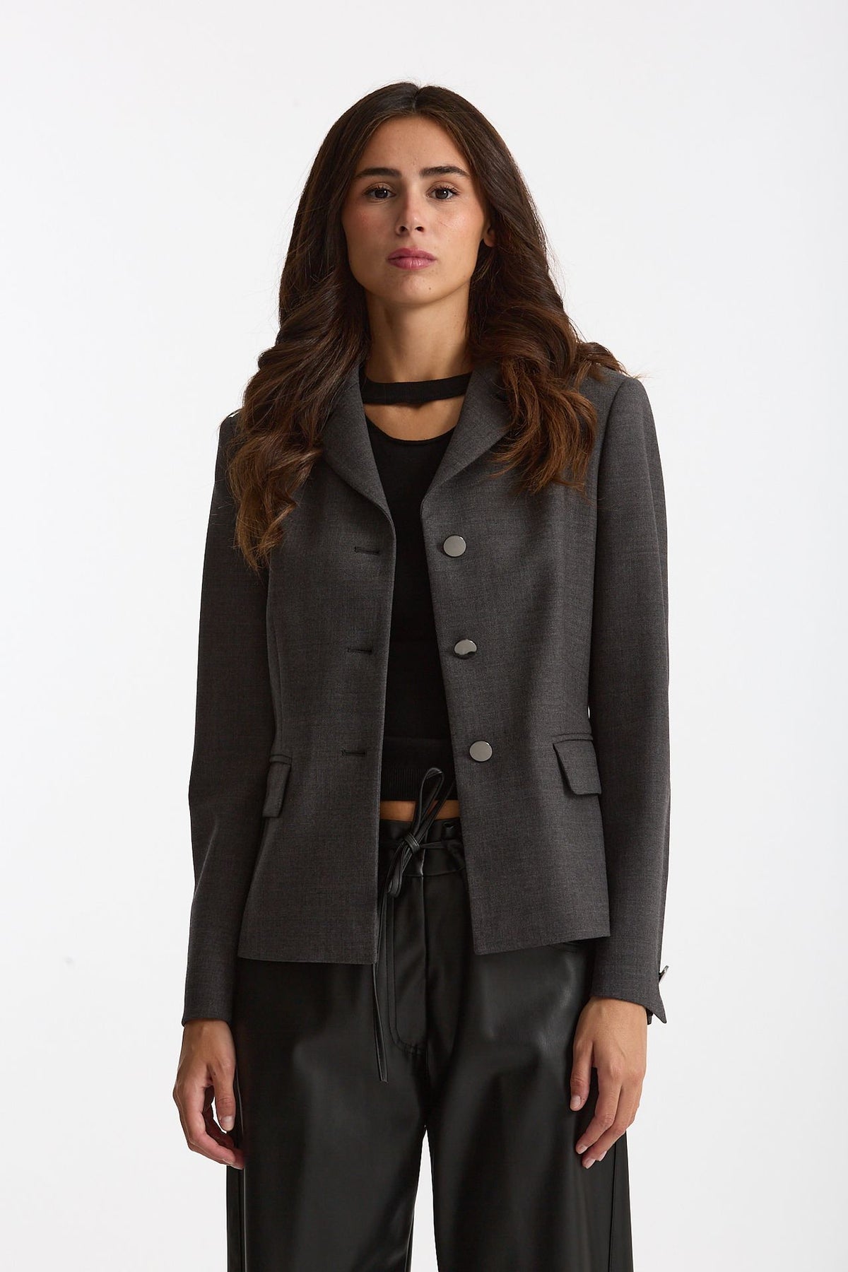 Giacca crop DARIA antracite donna Tagliatore - 1
