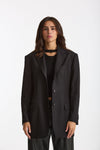 Blazer over in lana CEARA nero donna Tagliatore - 2