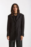 Blazer over in lana CEARA nero donna Tagliatore - 6