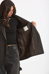 Blazer over JASMINE spigato nero e panna donna Tagliatore - 5
