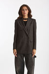 Blazer over JASMINE spigato nero e panna donna Tagliatore - 6