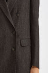 Blazer over JASMINE spigato nero e panna donna Tagliatore - 2