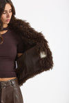 Eco pelliccia crop GIA marrone donna Tagliatore - 7