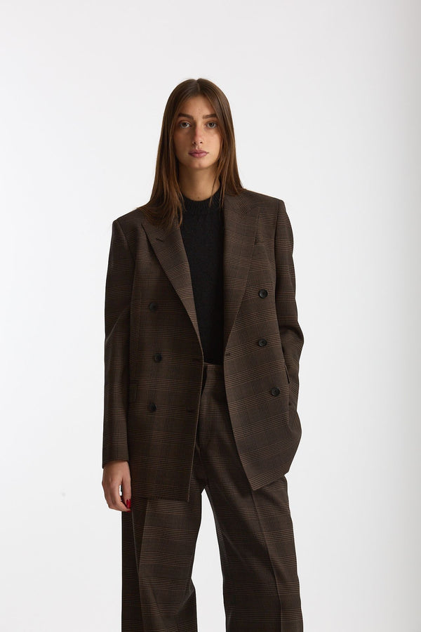 Tailleur doppiopetto T-JASMINE marrone e nero donna Tagliatore