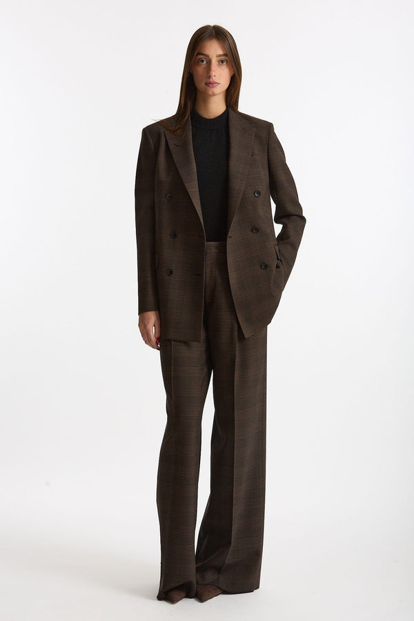 Tailleur doppiopetto T-JASMINE marrone e nero donna Tagliatore