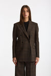 Tailleur doppiopetto T-JASMINE marrone e nero donna Tagliatore - 3