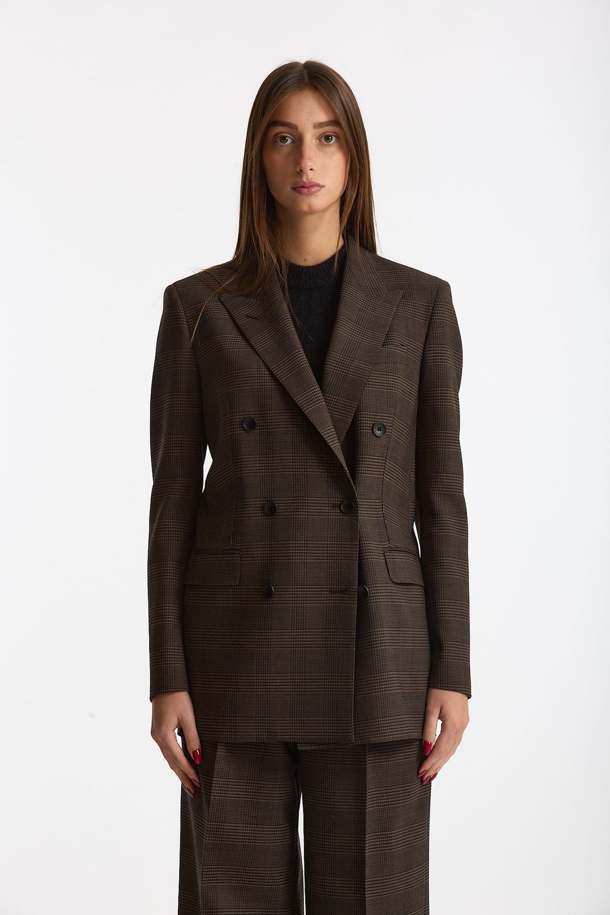 Tailleur doppiopetto T-JASMINE marrone e nero donna Tagliatore - 3