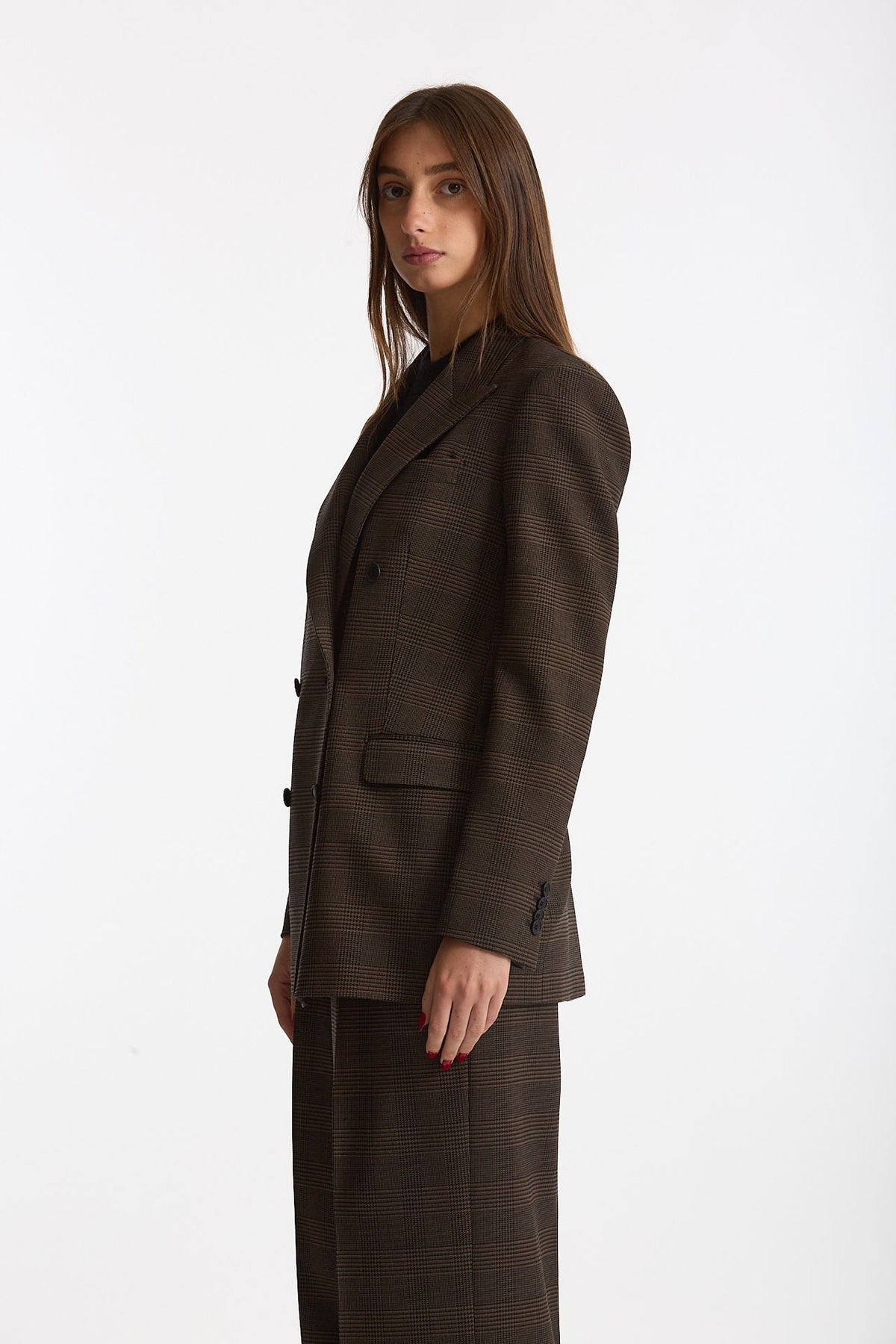 Tailleur doppiopetto T-JASMINE marrone e nero donna Tagliatore - 4