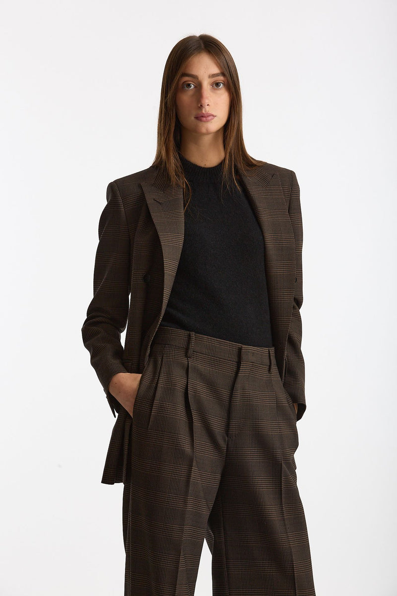 Tailleur doppiopetto T-JASMINE marrone e nero donna Tagliatore - 7