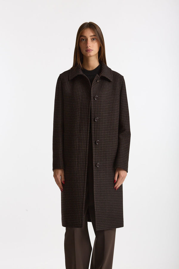 Cappotto dritto JANE Pied de poule donna Tagliatore