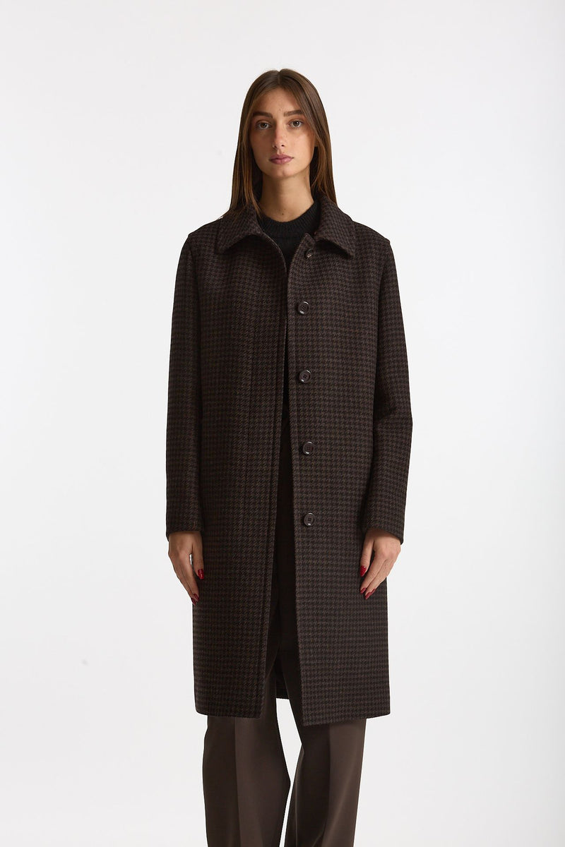 Cappotto dritto JANE Pied de poule donna Tagliatore - 1