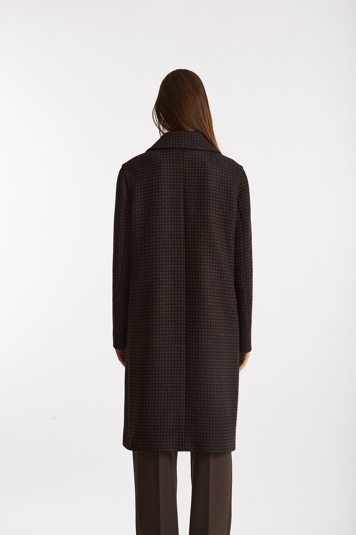 Cappotto dritto JANE Pied de poule donna Tagliatore - 3