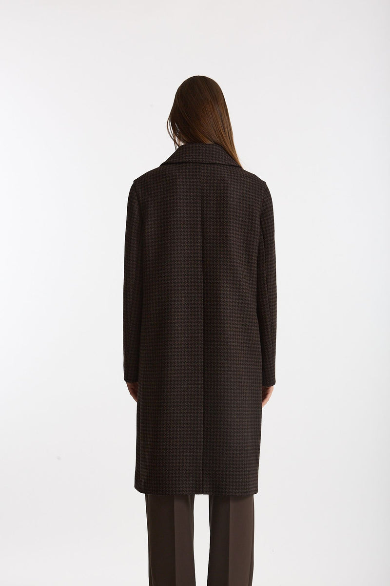 Cappotto dritto JANE Pied de poule donna Tagliatore - 3