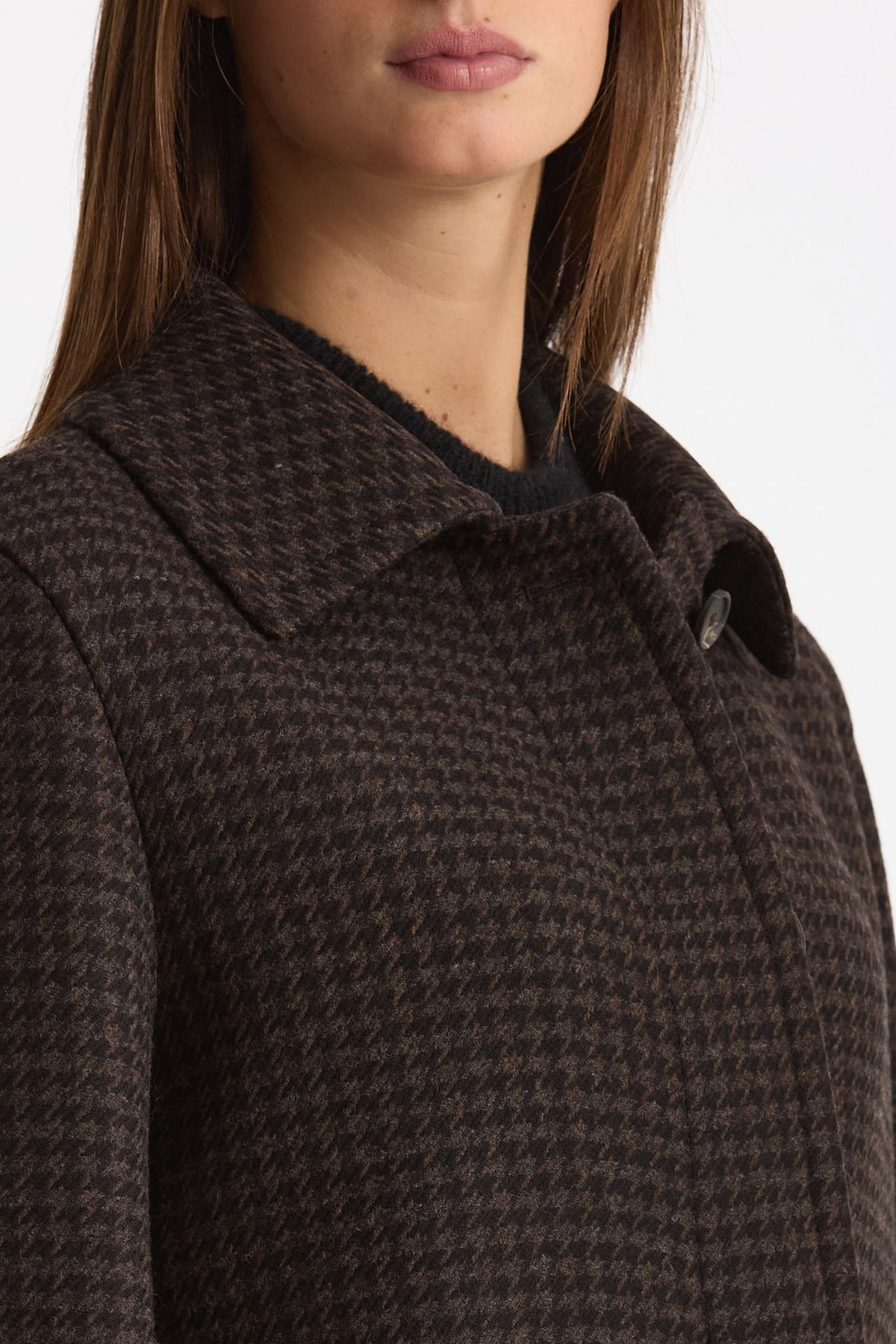 Cappotto dritto JANE Pied de poule donna Tagliatore - 4