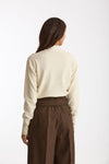 Maglia incrociata panna donna Federica tosi - 4