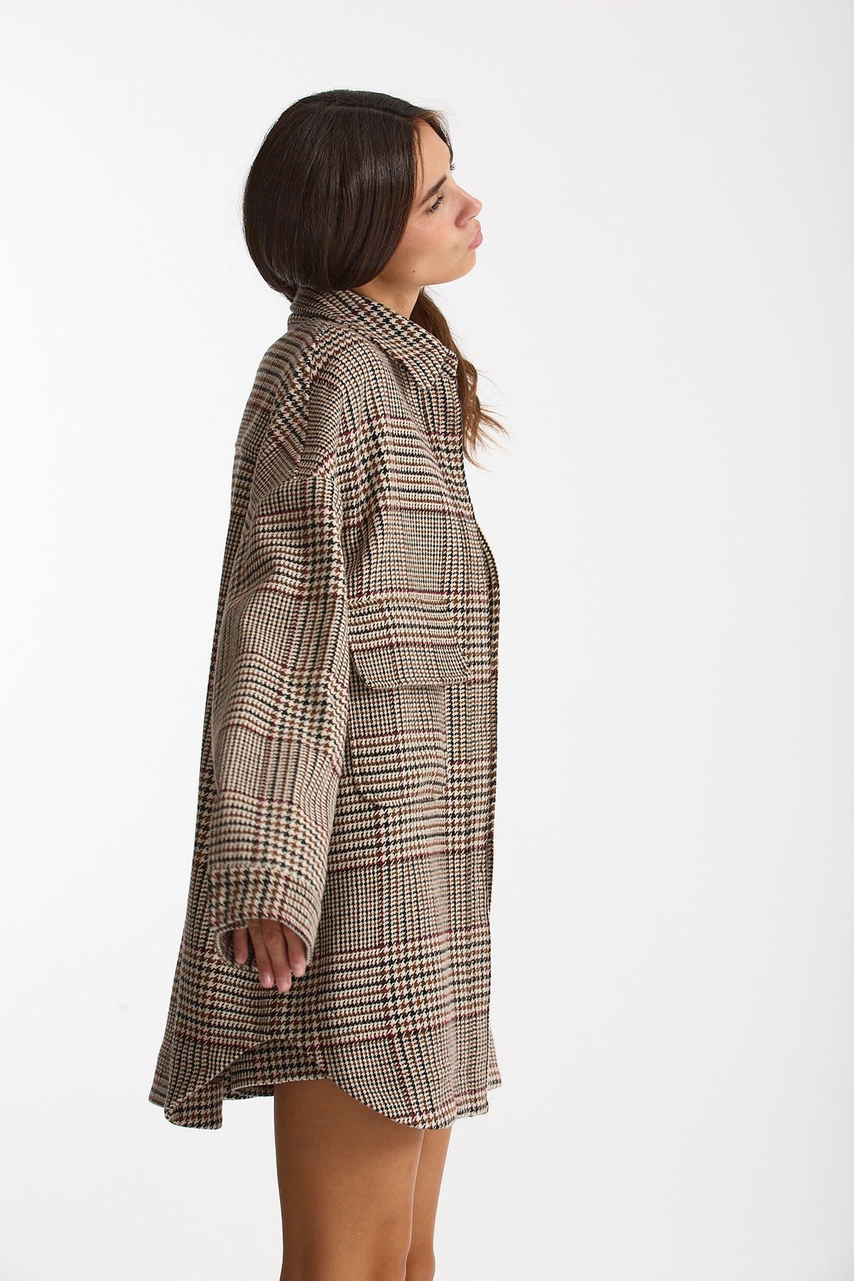 Camicia over in principe di Galles scozzese donna Federica tosi - 4
