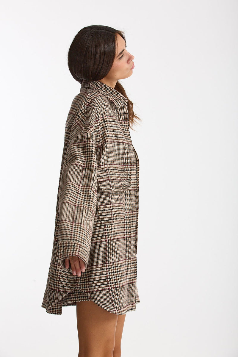Camicia over in principe di Galles scozzese donna Federica tosi - 4