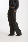 Pantalone con sormonto antracite donna Federica tosi - 2