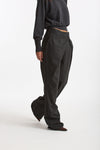 Pantalone con sormonto antracite donna Federica tosi - 4