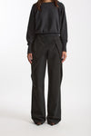 Pantalone con sormonto antracite donna Federica tosi - 5