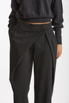 Pantalone con sormonto antracite donna Federica tosi - 6