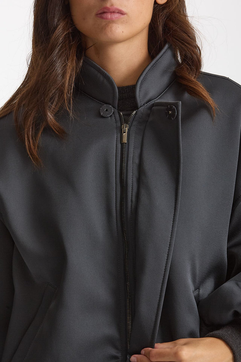 Bomber over grigio antracite donna Federica tosi - 2
