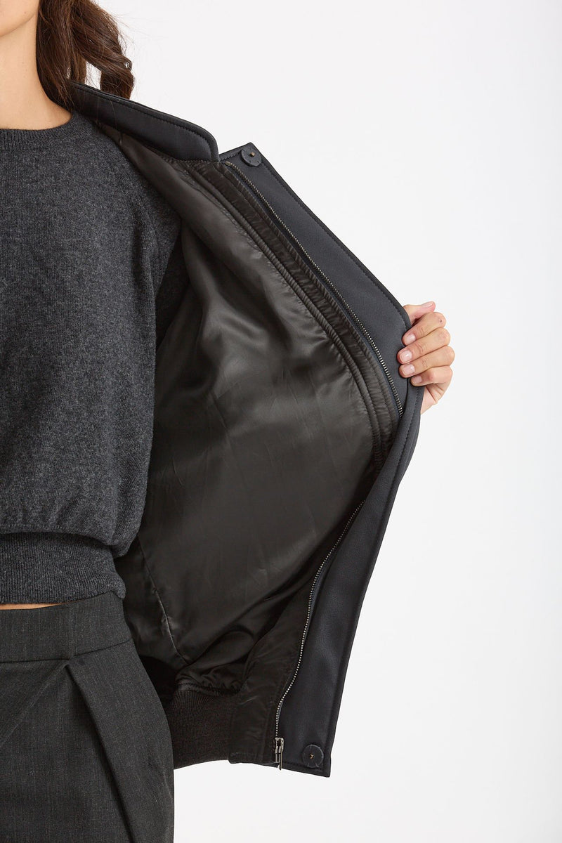 Bomber over grigio antracite donna Federica tosi - 8