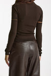 Maglia con manicotti marrone donna Federica tosi - 2