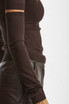 Maglia con manicotti marrone donna Federica tosi - 4