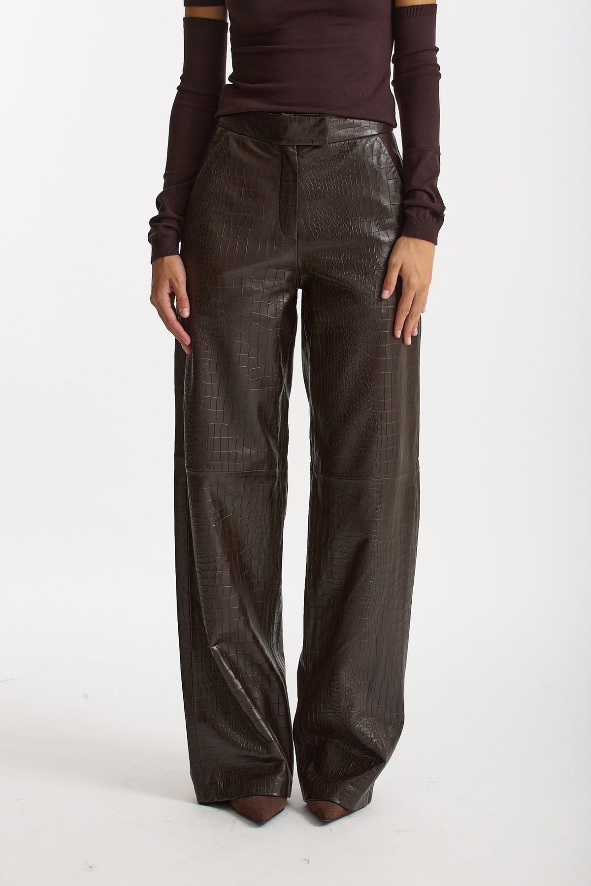 Pantalone stampa cocco marrone testa moro donna Federica tosi - 2