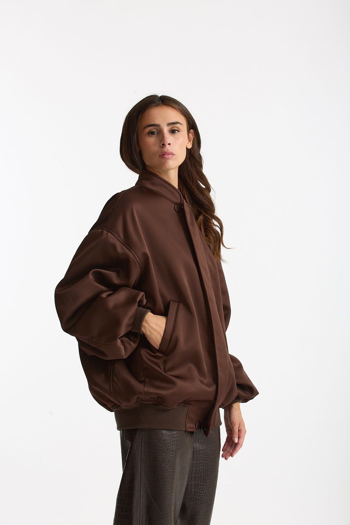 Bomber over marrone donna Federica tosi - 5