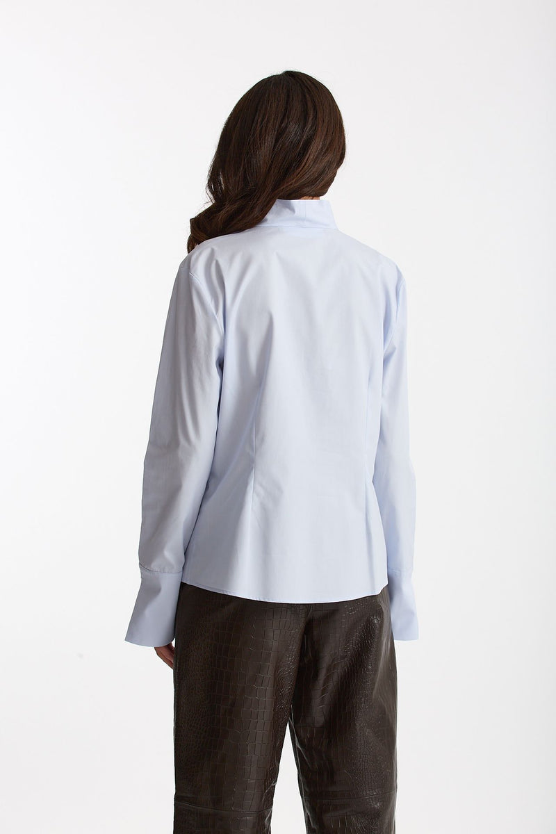 Camicia coreana azzurro donna Federica tosi - 3
