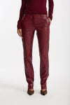 Pantalone slim in ecopelle bordeaux donna Federica tosi - 2