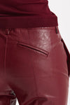 Pantalone slim in ecopelle bordeaux donna Federica tosi - 6