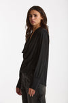 Camicia scollata nero donna Federica tosi - 1