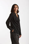 Camicia scollata nero donna Federica tosi - 4