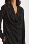 Camicia scollata nero donna Federica tosi - 5