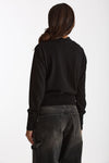 Maglia incrociata lana/cashmere nero donna Federica tosi - 3