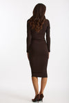 Abito midi in maglia marrone donna Federica tosi - 3